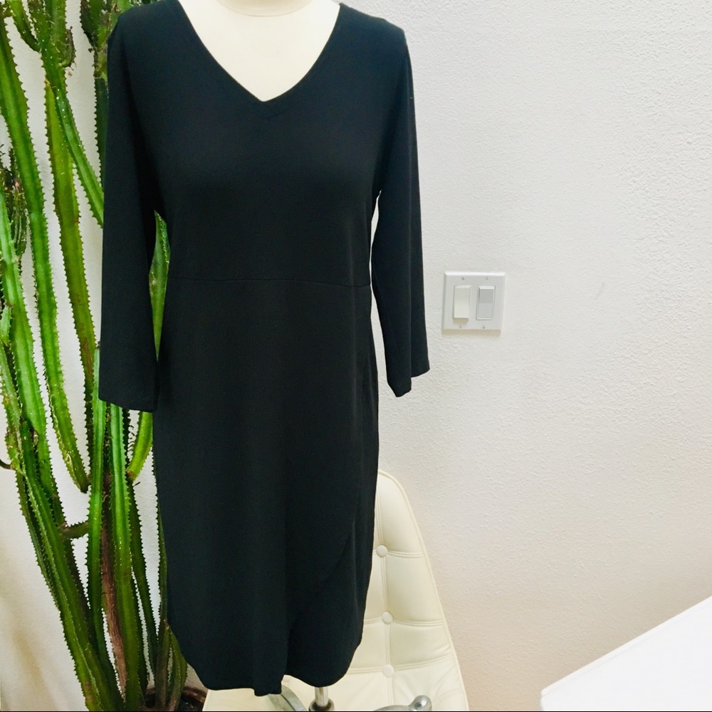NEW J. JILL Wearever Collection Black Shift Dress